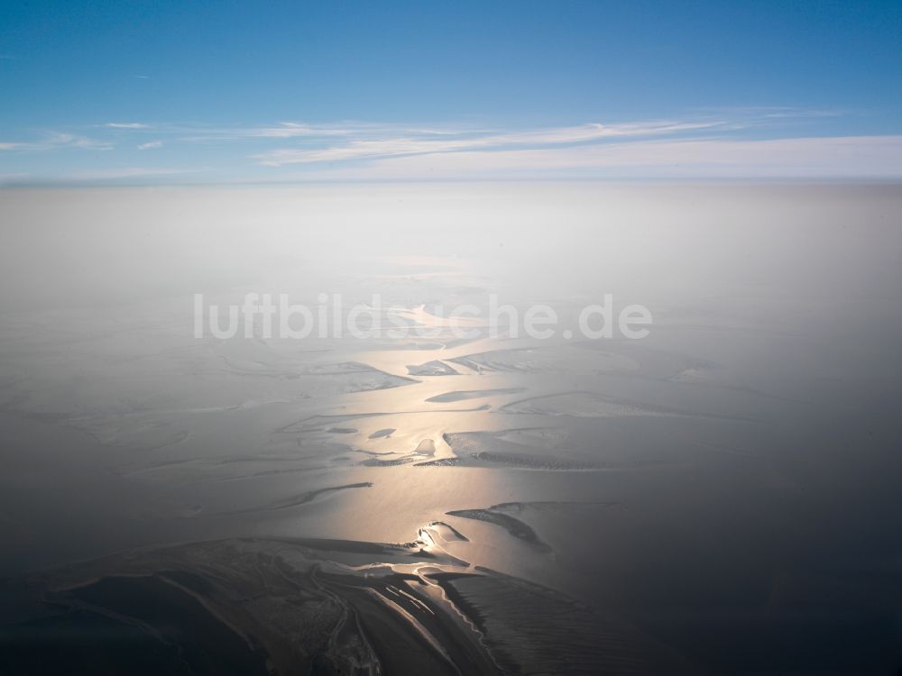 Hooge von oben - Nationalpark Schleswig-Holsteinisches Wattenmeer im Bundesland Schleswig-Holstein
