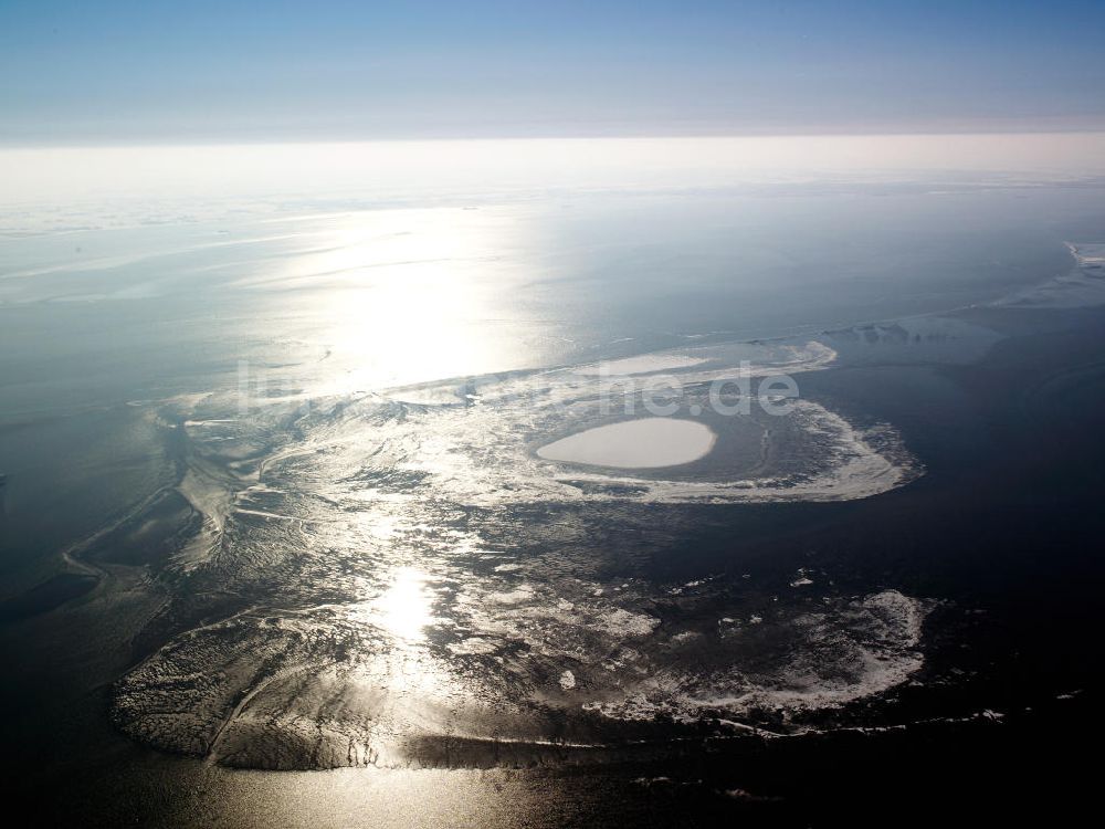 Luftaufnahme Schleswig-Holstein - Nationalpark Schleswig-Holsteinisches Wattenmeer im Winter