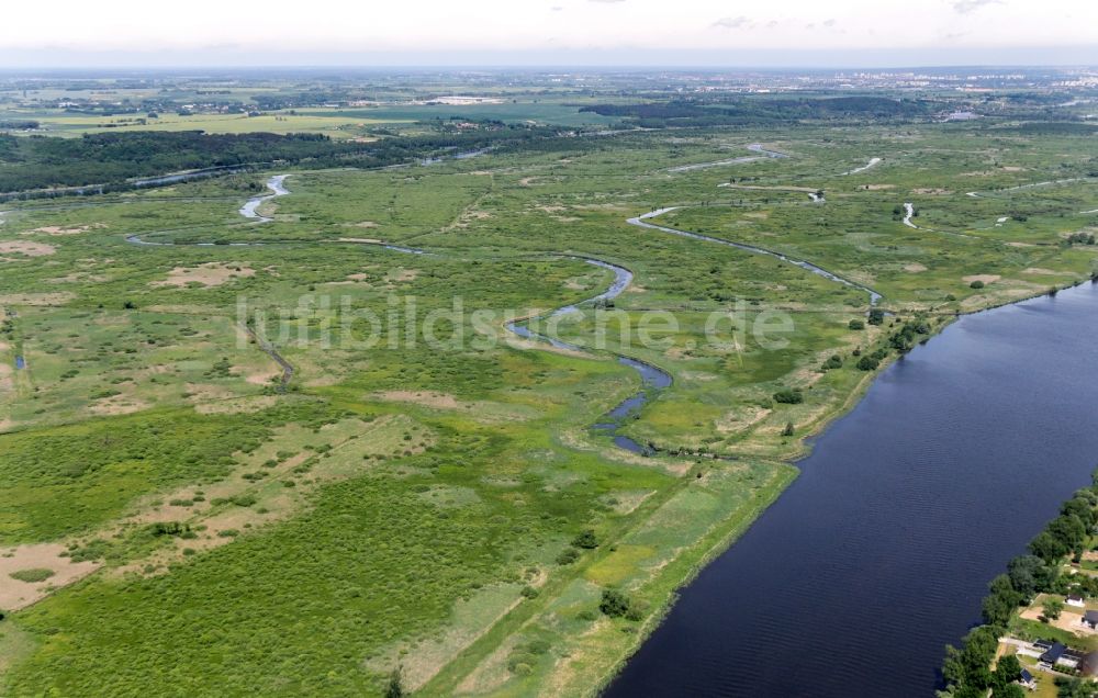 Luftbild Gartz (Oder) - Nationalpark Unteres Odertal bei Schwedt/Oder im Bundesland Brandenburg