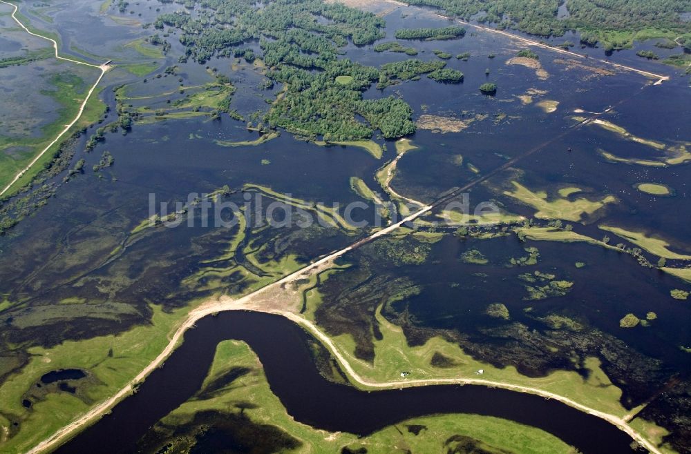 Luftaufnahme Küstrin / Kostrzyn - Nationalpark Warthemündung / Park Narodowy Ujscie Warty