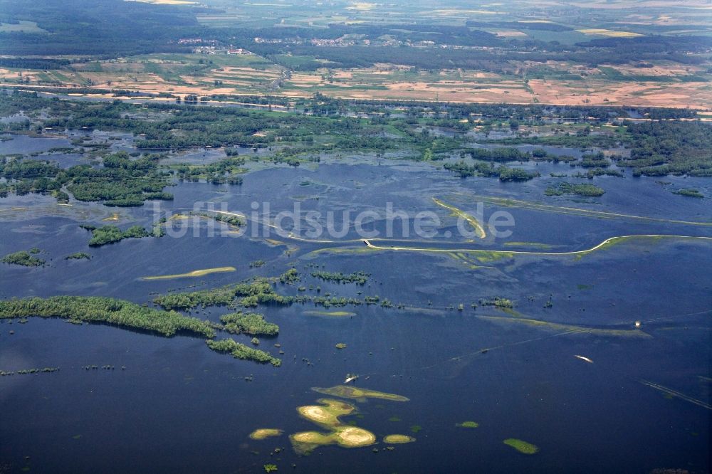 Luftaufnahme Küstrin / Kostrzyn - Nationalpark Warthemündung / Park Narodowy Ujscie Warty