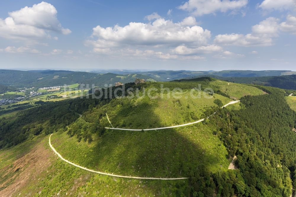 Luftbild Olsberg - Naturdenkmal - Fels - Formation Bruchhauser Steine bei Olsberg in Nordrhein-Westfalen