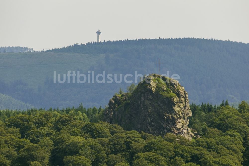 Luftbild Olsberg - Naturdenkmal - Fels - Formation Bruchhauser Steine bei Olsberg in Nordrhein-Westfalen