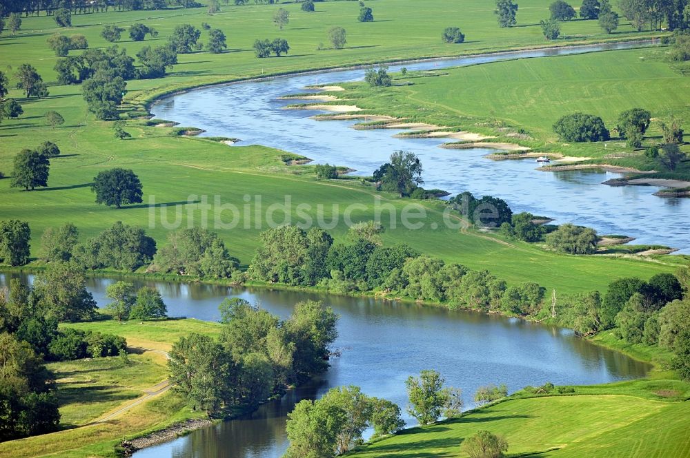 Luftbild Wartenburg - Naturschutzgebiet Elbetal in Sachsen Anhalt