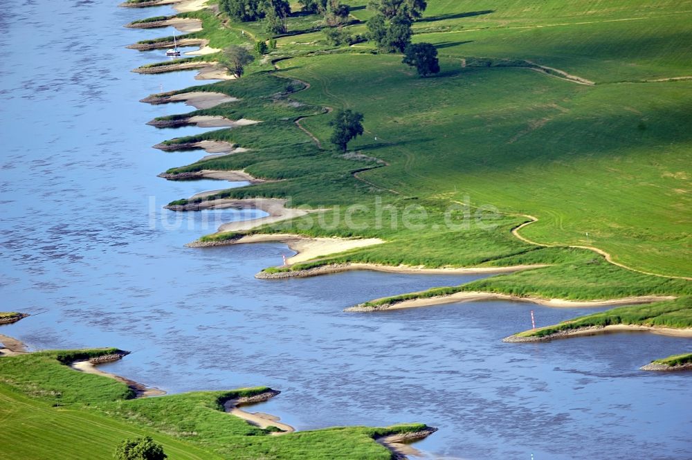 Wartenburg von oben - Naturschutzgebiet Elbetal in Sachsen Anhalt