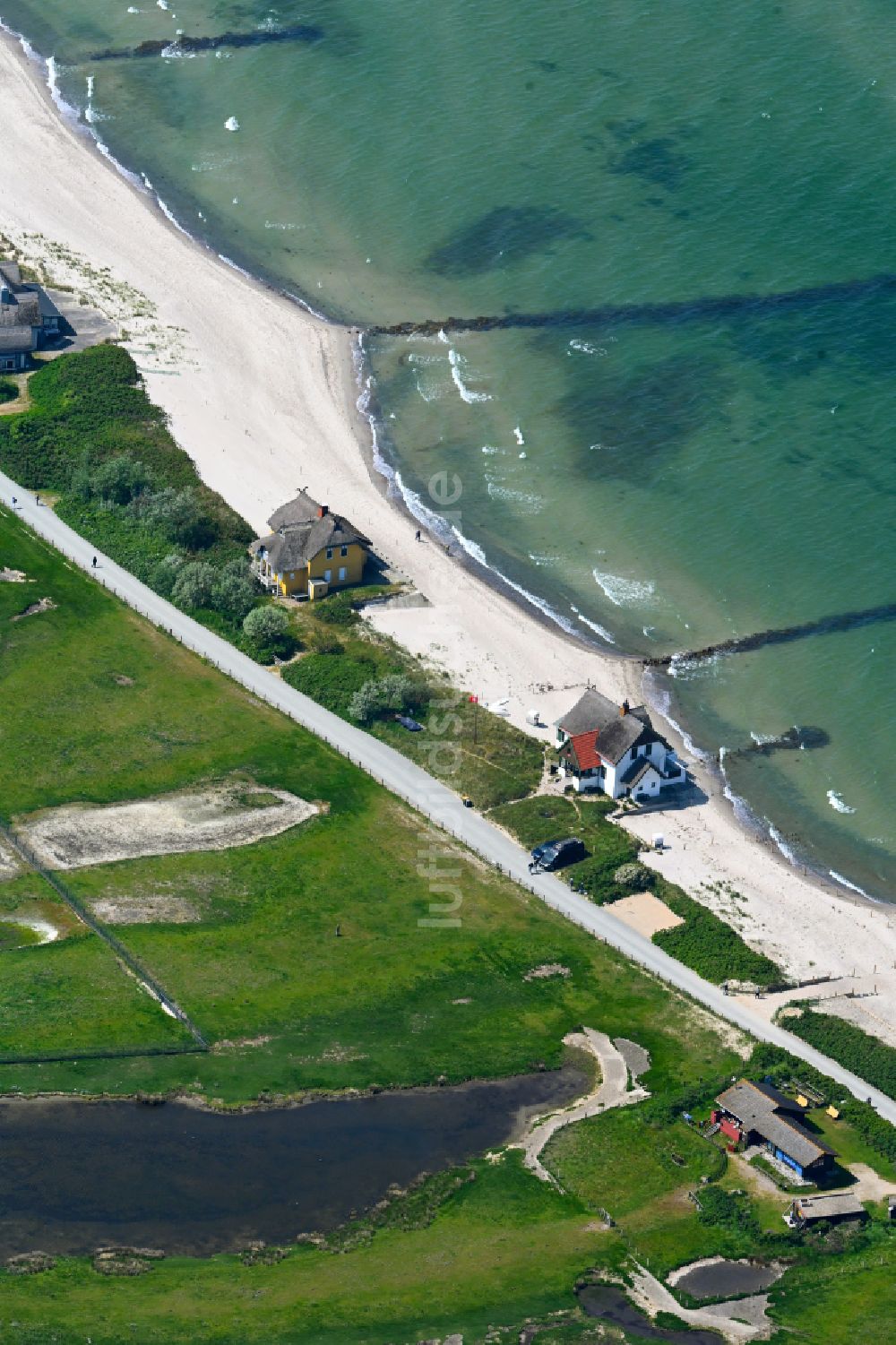 Luftaufnahme Heiligenhafen - Naturschutzgebiet & NABU Zentrum Graswarder in Heiligenhafen im Bundesland Schleswig-Holstein, Deutschland