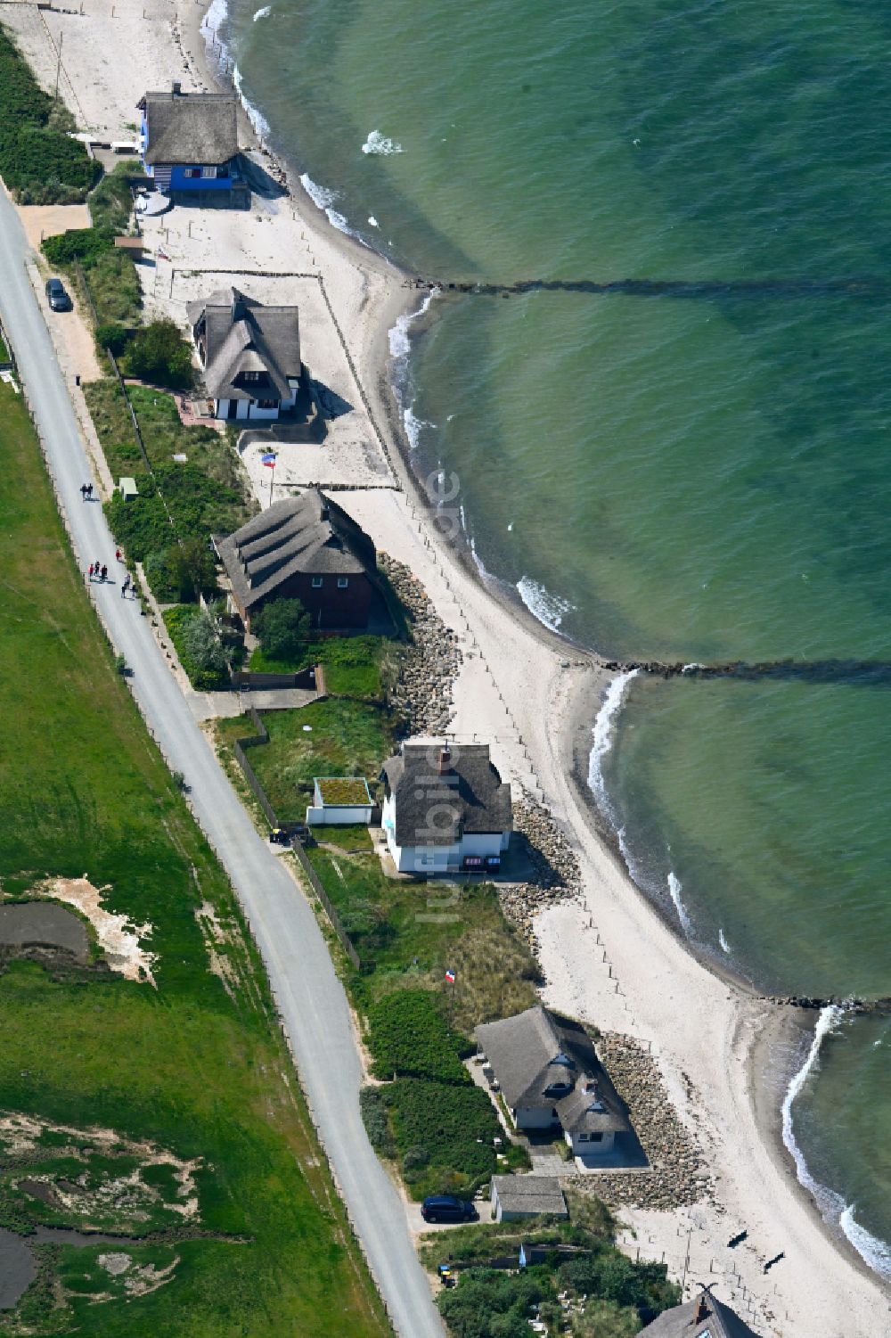 Heiligenhafen von oben - Naturschutzgebiet & NABU Zentrum Graswarder in Heiligenhafen im Bundesland Schleswig-Holstein, Deutschland