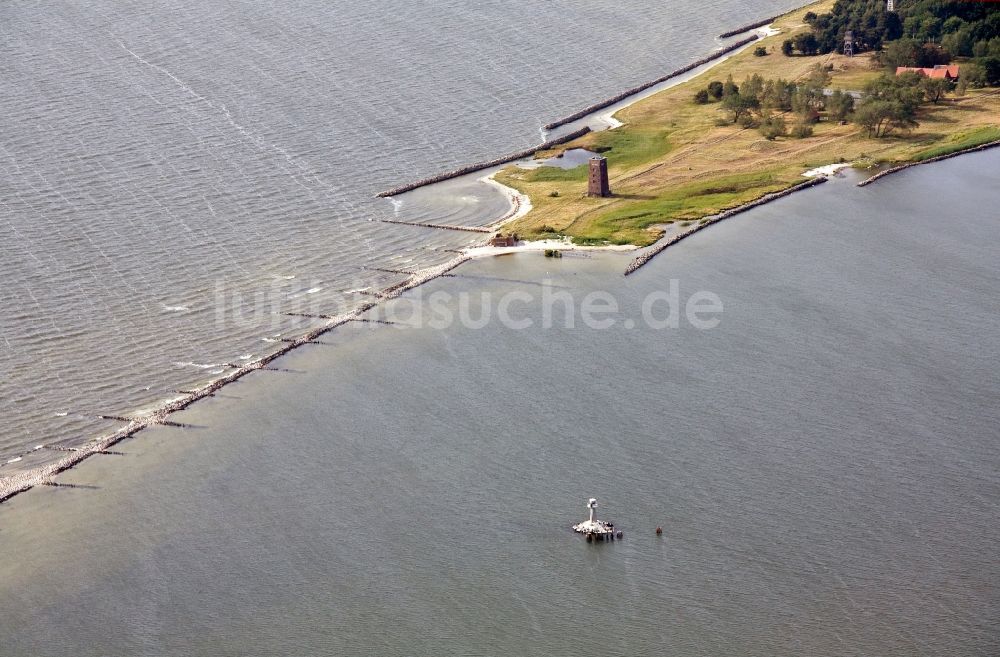 Ruden von oben - Naturschutzgebiet Ostseeinsel Ruden, eine Insel in der Mündung des Peenestroms in Mecklenburg-Vorpommern