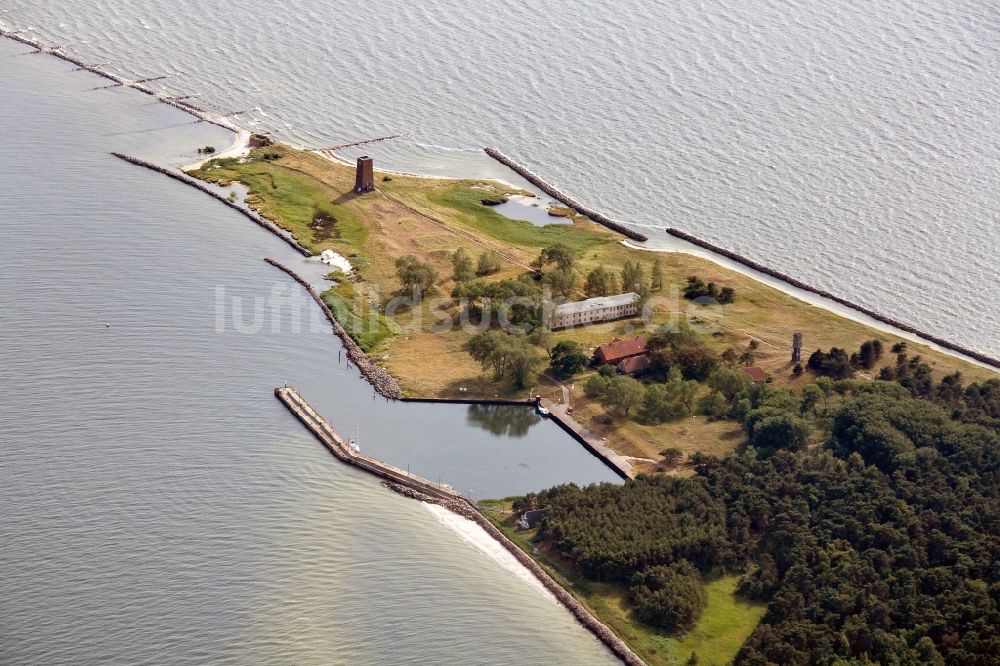 Ruden von oben - Naturschutzgebiet Ostseeinsel Ruden, eine Insel in der Mündung des Peenestroms in Mecklenburg-Vorpommern