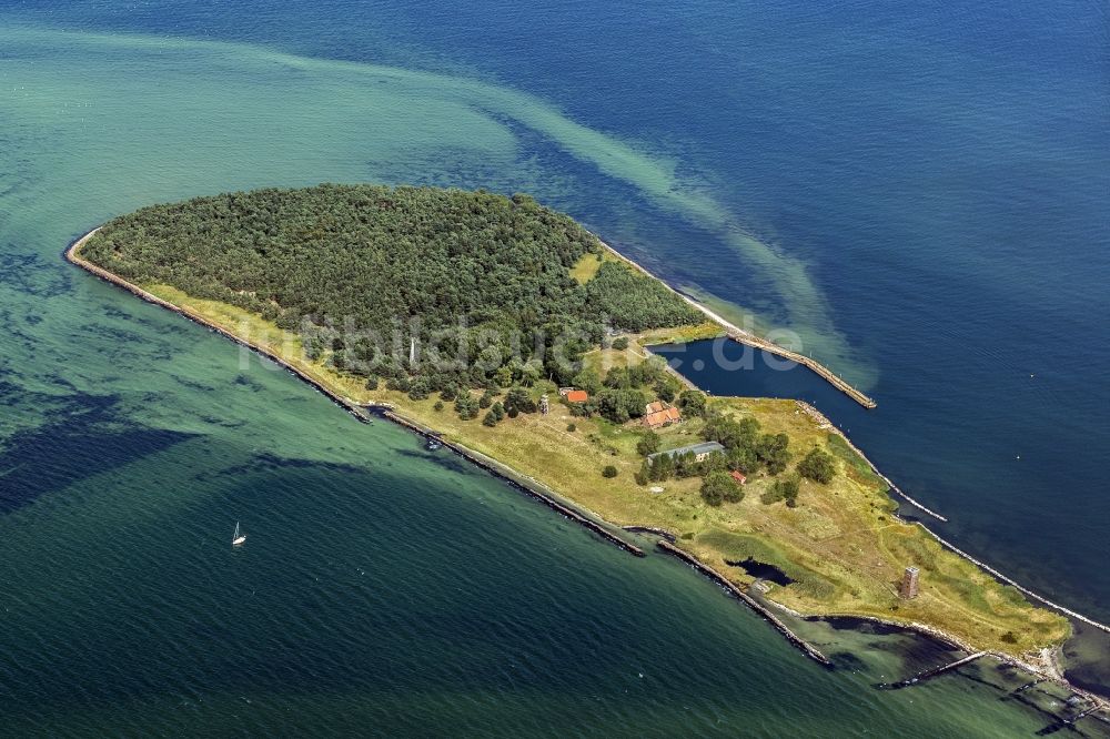 Kröslin von oben - Naturschutzgebiet Ostseeinsel Ruden, eine Insel in der Mündung des Peenestroms in Mecklenburg-Vorpommern