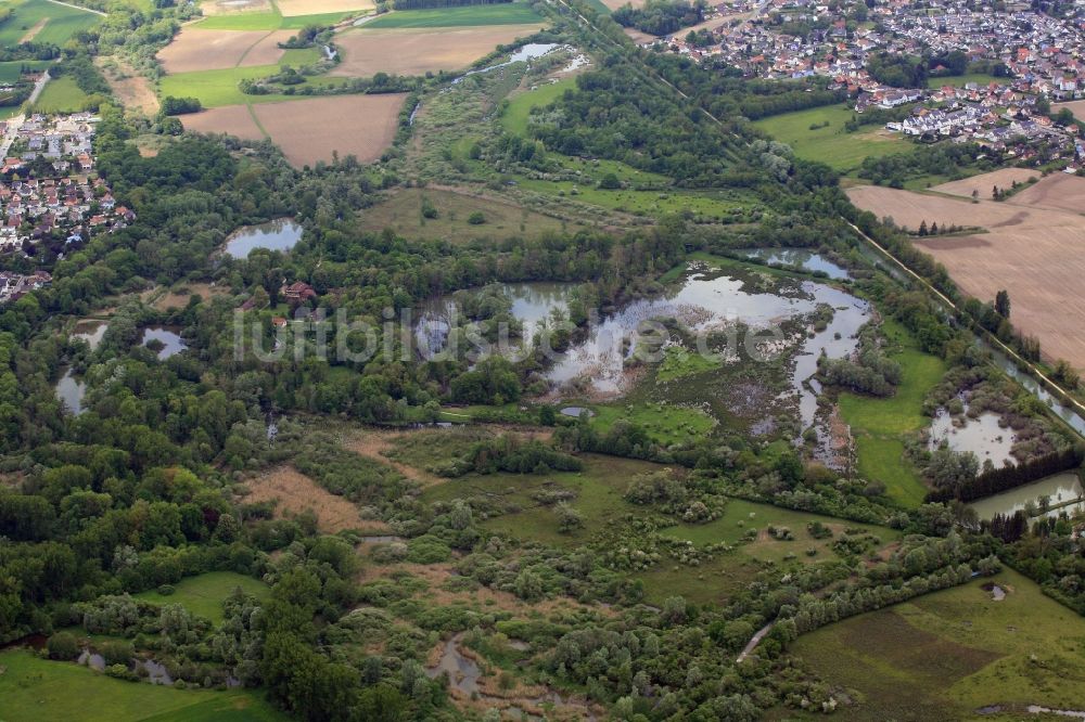 Luftbild Saint-Louis - Naturschutzgebiet Petit Carmargue Alsacienne in Saint-Louis in Alsace-Champagne-Ardenne-Lorraine, Frankreich