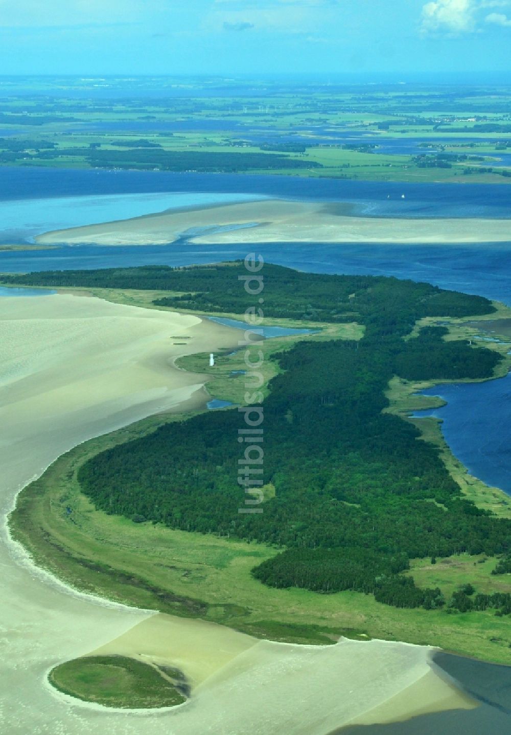 Luftbild Bock - Naturschutzgebiet Strandlandschaft und Sanddünen entlang der Ostsee- Küste Bock im Bundesland Mecklenburg-Vorpommern