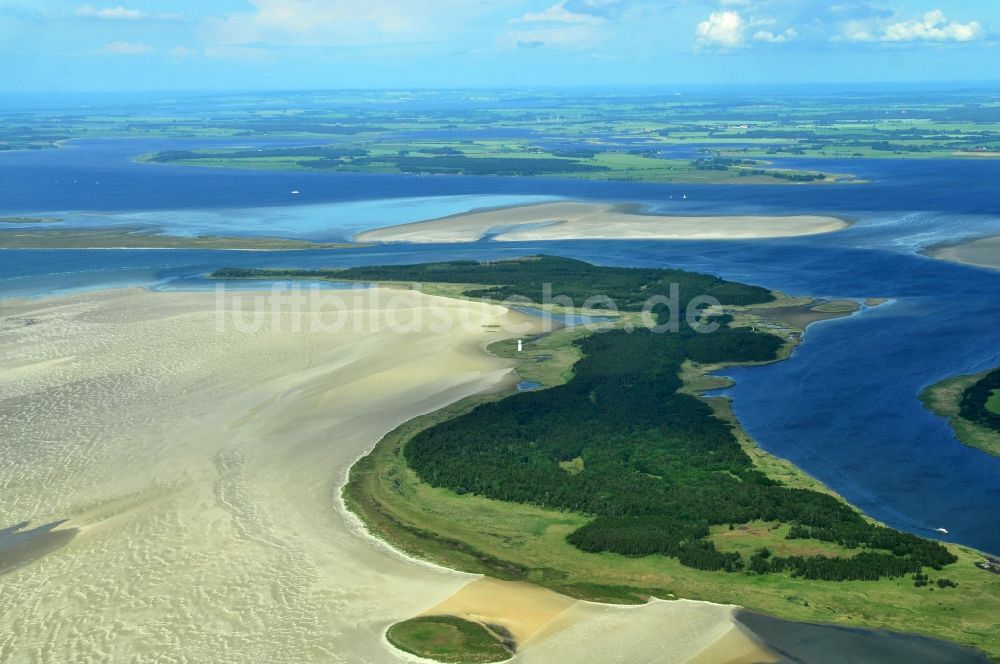 Luftaufnahme Bock - Naturschutzgebiet Strandlandschaft und Sanddünen entlang der Ostsee- Küste Bock im Bundesland Mecklenburg-Vorpommern