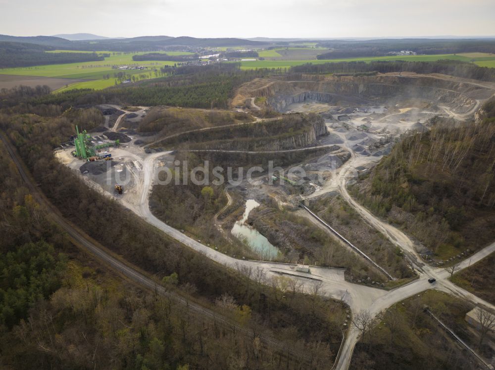 Luftbild Kamenz - Natursteinwerke Weiland GmbH in Kamenz im Bundesland Sachsen, Deutschland