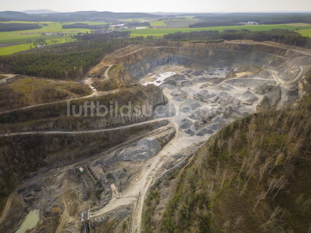 Luftaufnahme Kamenz - Natursteinwerke Weiland GmbH in Kamenz im Bundesland Sachsen, Deutschland