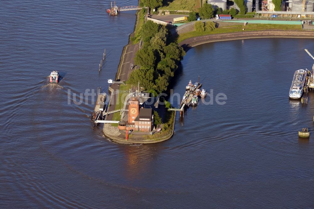 Hamburg von oben - Nautische Zentrale / VTS Centre in Hamburg-Waltershof