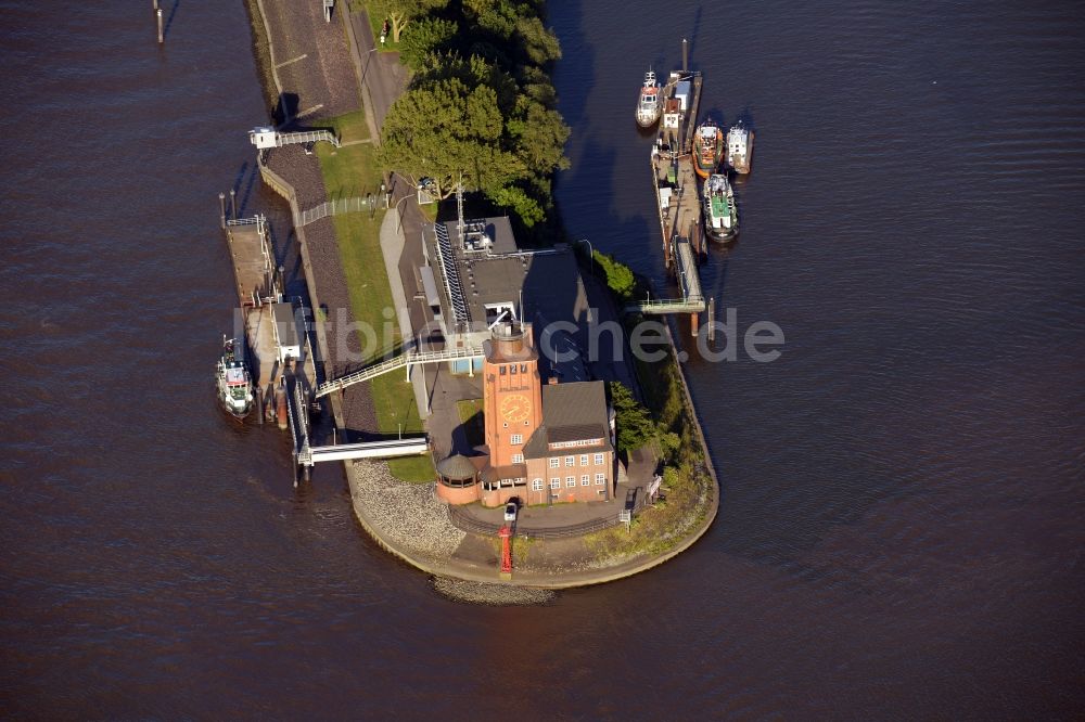 Hamburg von oben - Nautische Zentrale / VTS Centre in Hamburg-Waltershof