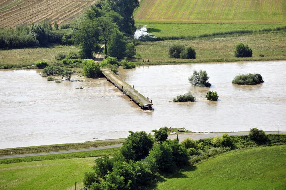 Luftbild Gastrose-Kerkwitz - Neiße-Hochwasser bei Gastrose-Kerkwitz