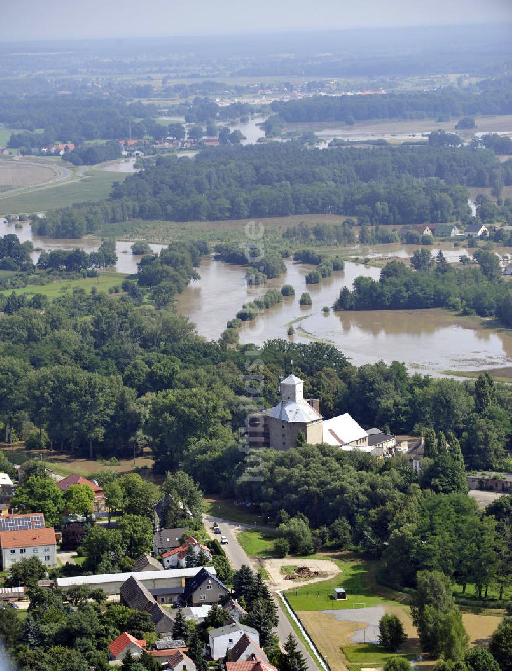 Luftaufnahme Gastrose-Kerkwitz - Neiße-Hochwasser bei Gastrose-Kerkwitz