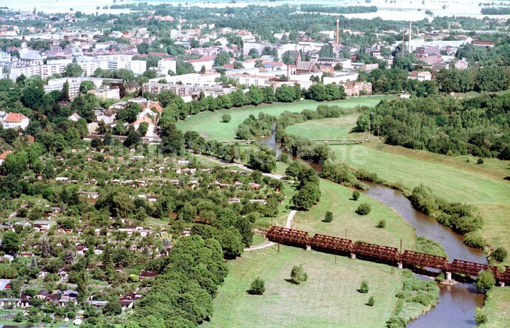 Forst / BRB aus der Vogelperspektive: Neißeverlauf am Forster Rosengarten