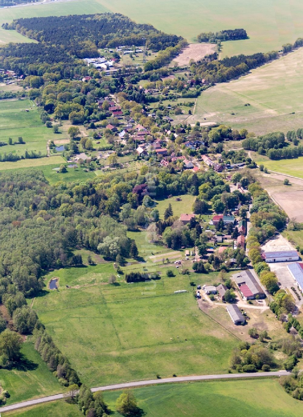 Luftaufnahme Temnitzquell - Netzeband in Temnitzquell im Bundesland Brandenburg, Deutschland