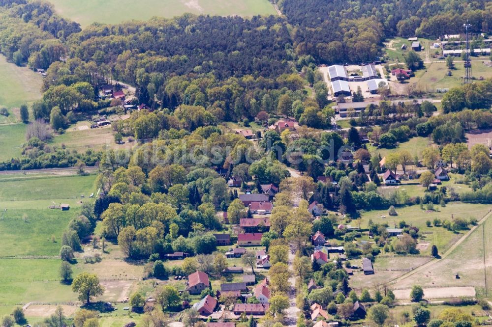 Temnitzquell aus der Vogelperspektive: Netzeband in Temnitzquell im Bundesland Brandenburg, Deutschland