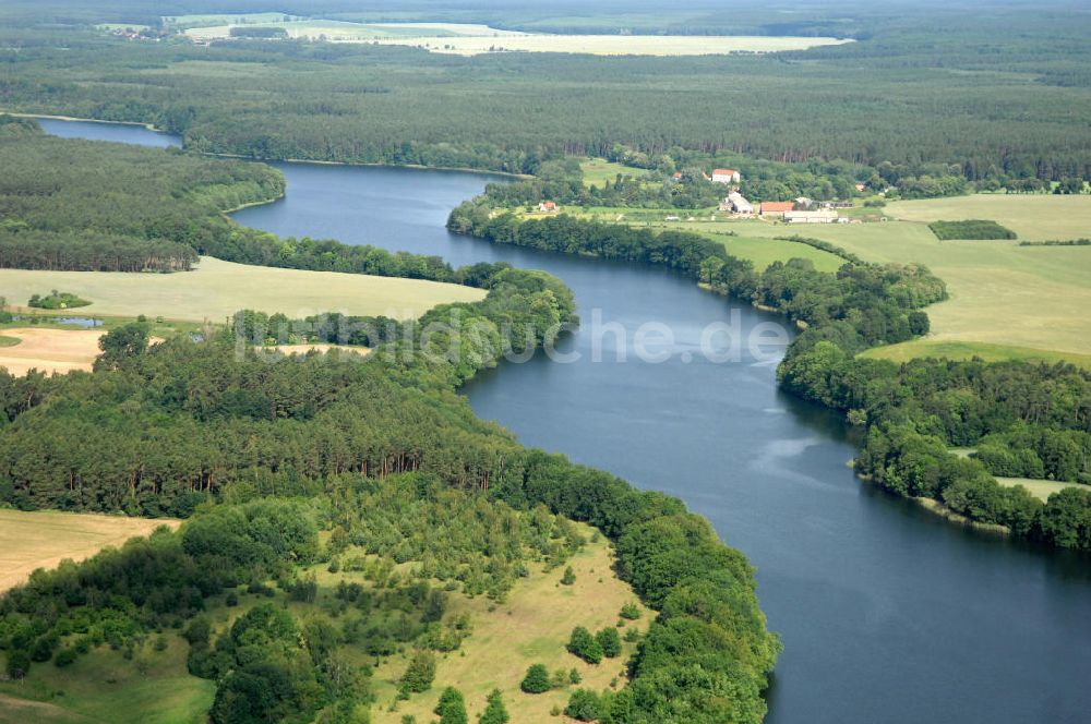 Luftbild Templin - Netzowsee bei Templin in Brandenburg