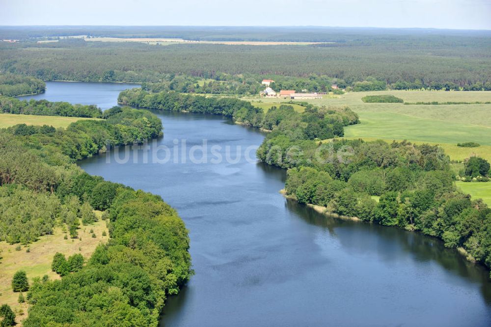 Knehden von oben - Netzowsee in der Uckermark