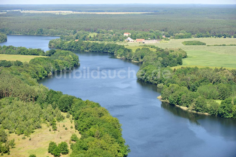 Luftbild Knehden - Netzowsee in der Uckermark