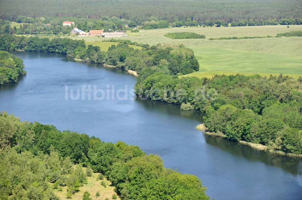 Luftaufnahme Knehden - Netzowsee in der Uckermark