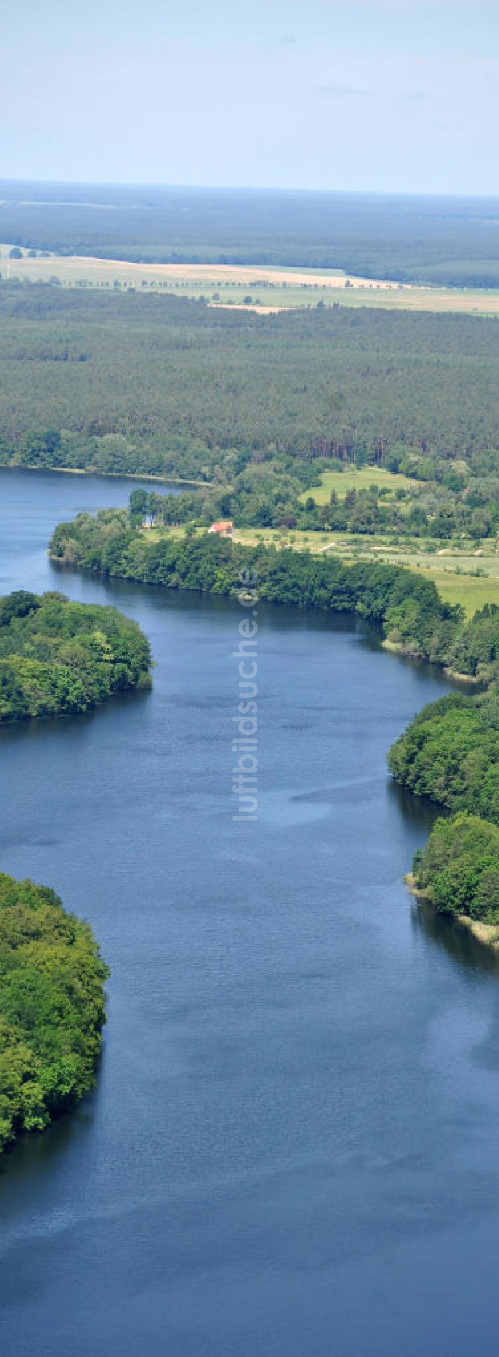 Knehden von oben - Netzowsee in der Uckermark