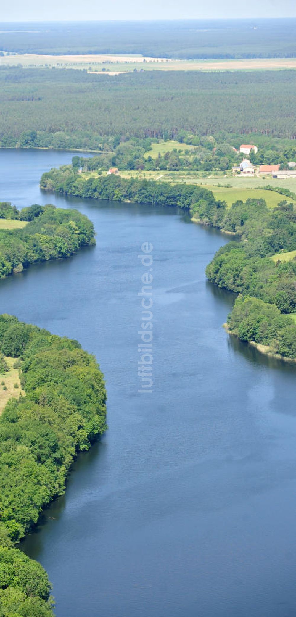 Luftbild Knehden - Netzowsee in der Uckermark