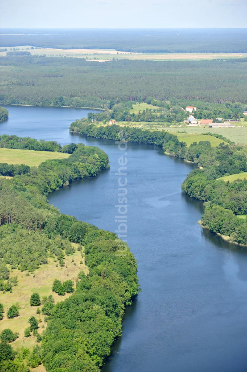 Knehden von oben - Netzowsee in der Uckermark