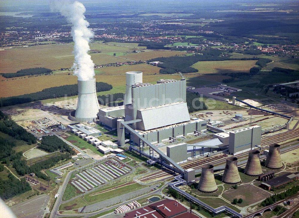 Schwarze Pumpe aus der Vogelperspektive: Neu errichtetes Heizkraftwerk Schwarze Pumpe.