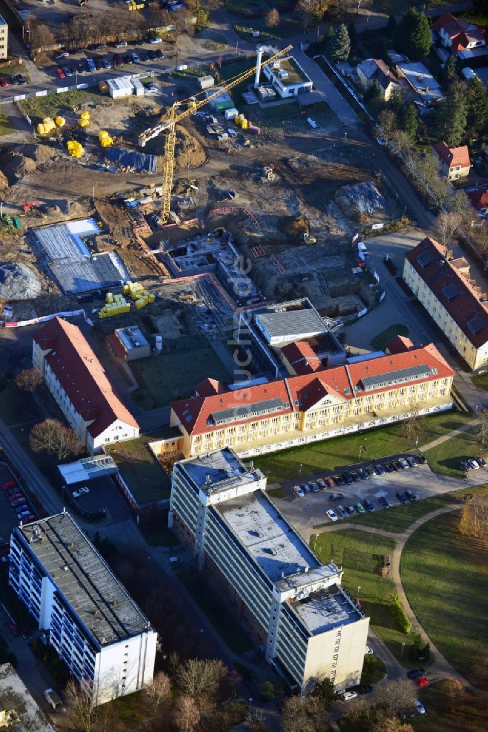 Luftbild Berlin - Neu- und Umbau der Psychiatrischen Klinik Vivantes Klinikum Hellersdorf in Berlin