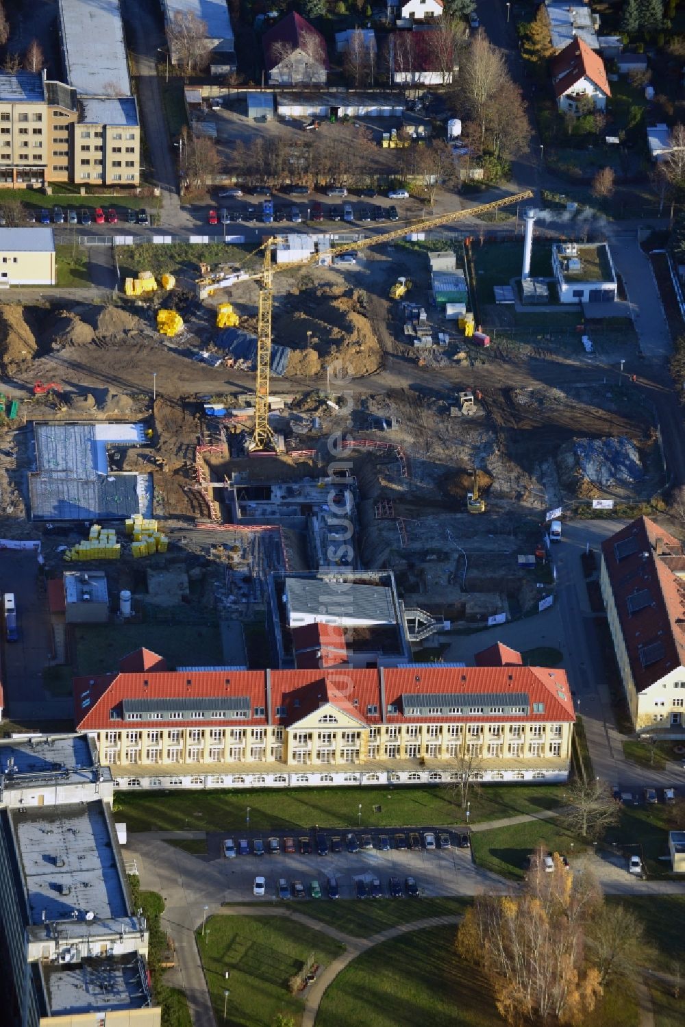 Luftaufnahme Berlin - Neu- und Umbau der Psychiatrischen Klinik Vivantes Klinikum Hellersdorf in Berlin