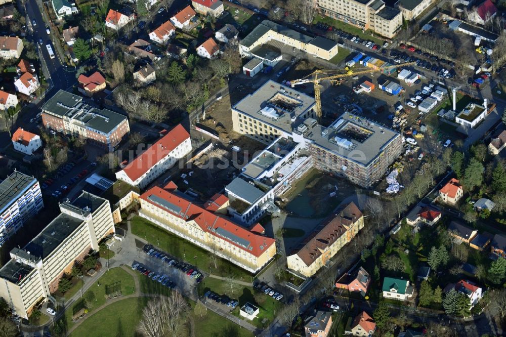 Berlin aus der Vogelperspektive: Neu- und Umbau der Psychiatrischen Klinik Vivantes Klinikum Hellersdorf in Berlin