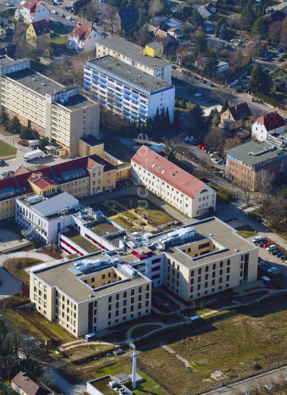 Luftaufnahme Berlin  Neu und Umbau der Psychiatrischen Klinik