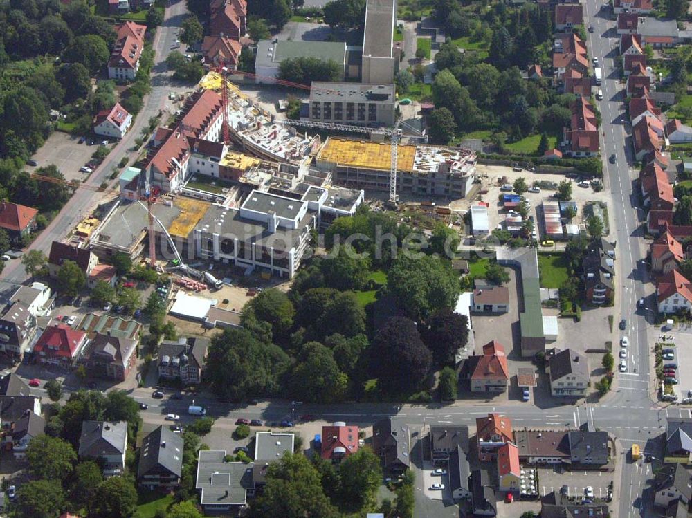 Melle (Niedersachsen) aus der Vogelperspektive: Neu-und Umbauarbeiten am Christlichen Klinikum Melle