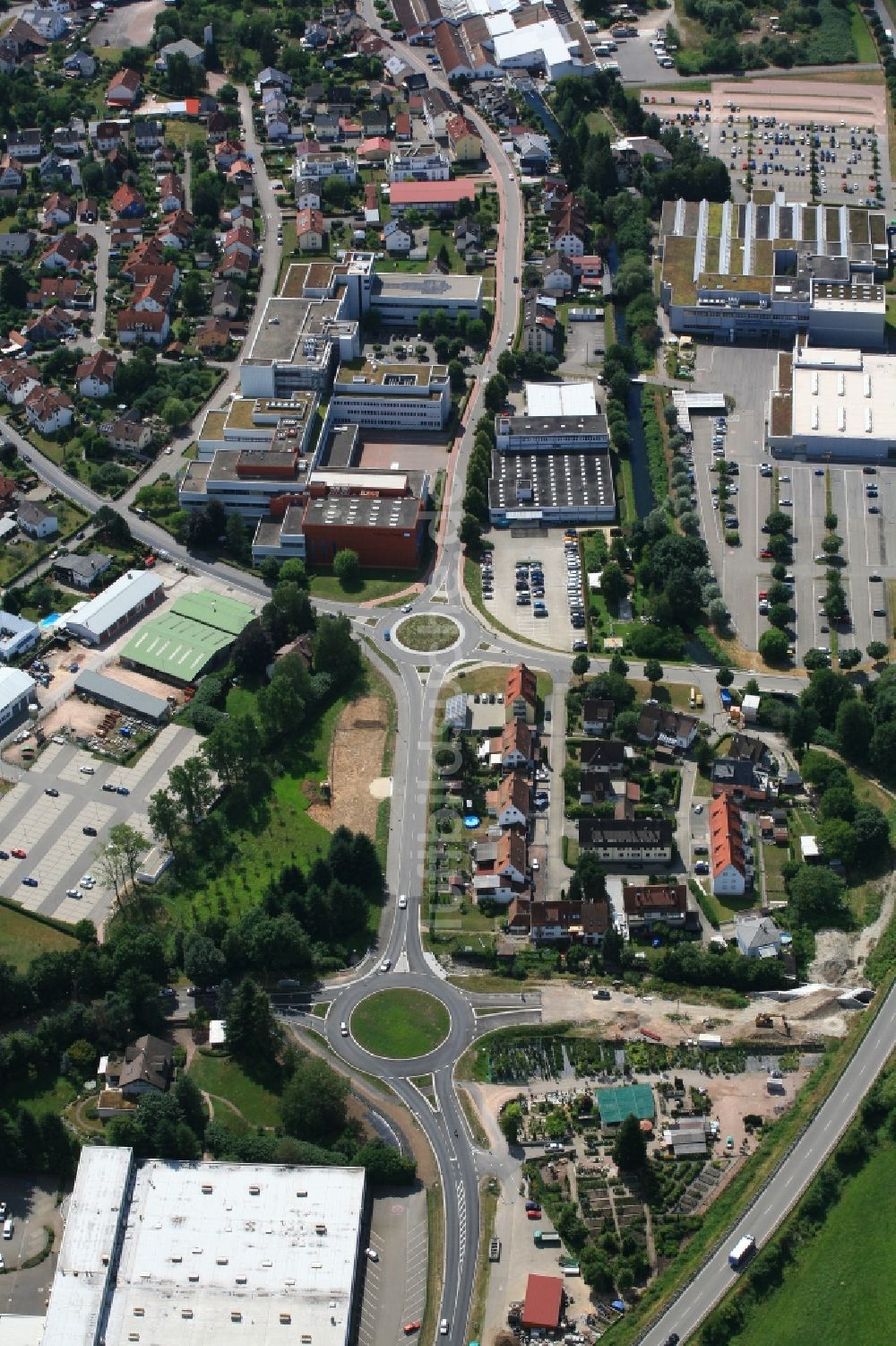 Luftbild Maulburg - Neuanlage von Kreisverkehr - Straßenverlauf in Maulburg im Bundesland Baden-Württemberg