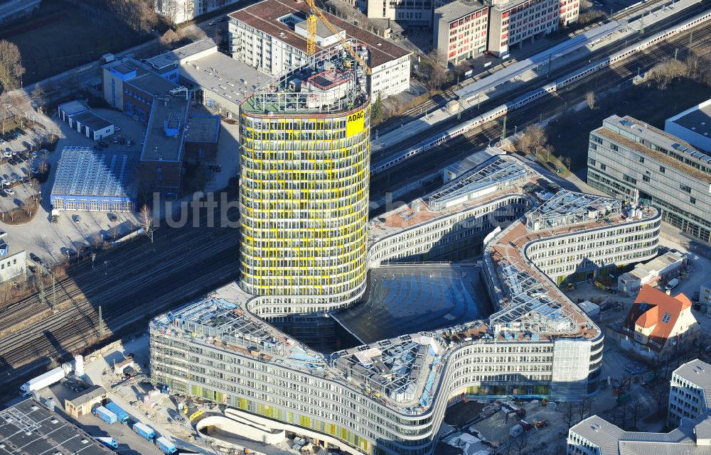 München aus der Vogelperspektive: Neubau der ADAC Zentrale in München