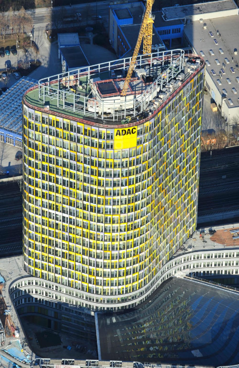 Luftbild München - Neubau der ADAC Zentrale in München