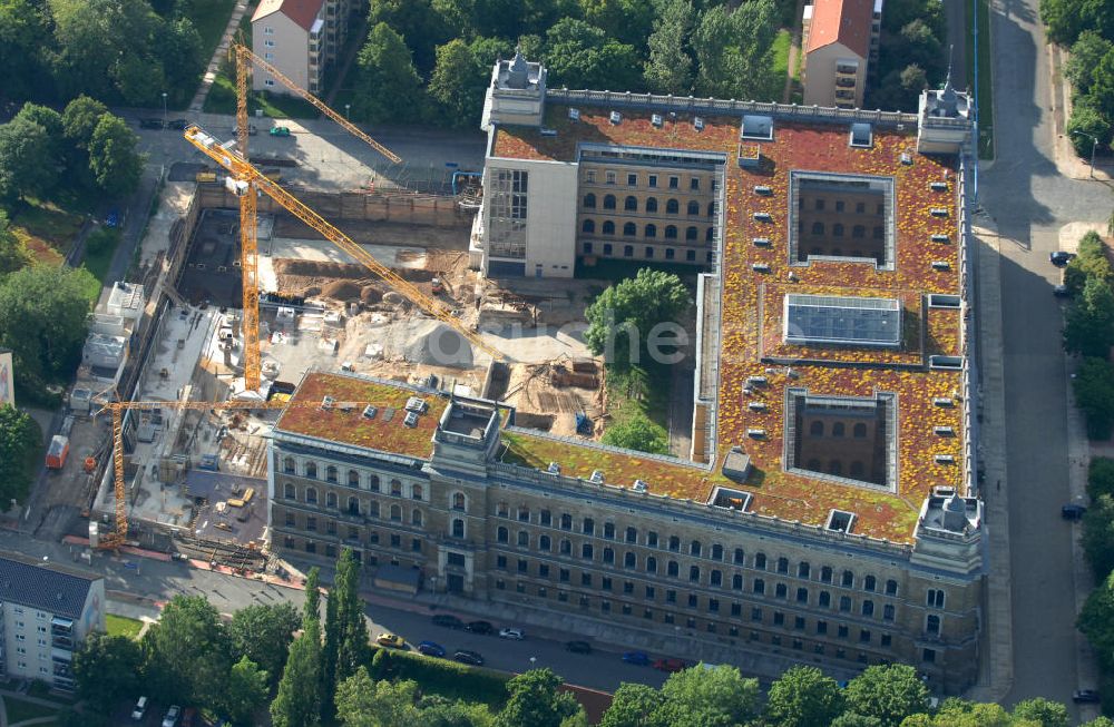 Dresden von oben - Neubau des Amtsgericht Dresden