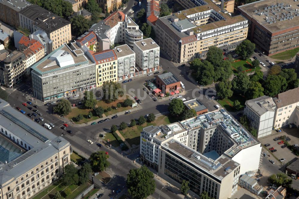 Berlin aus der Vogelperspektive: Neubau des Andina Apartment Hotel Berlin in Berlin Mitte