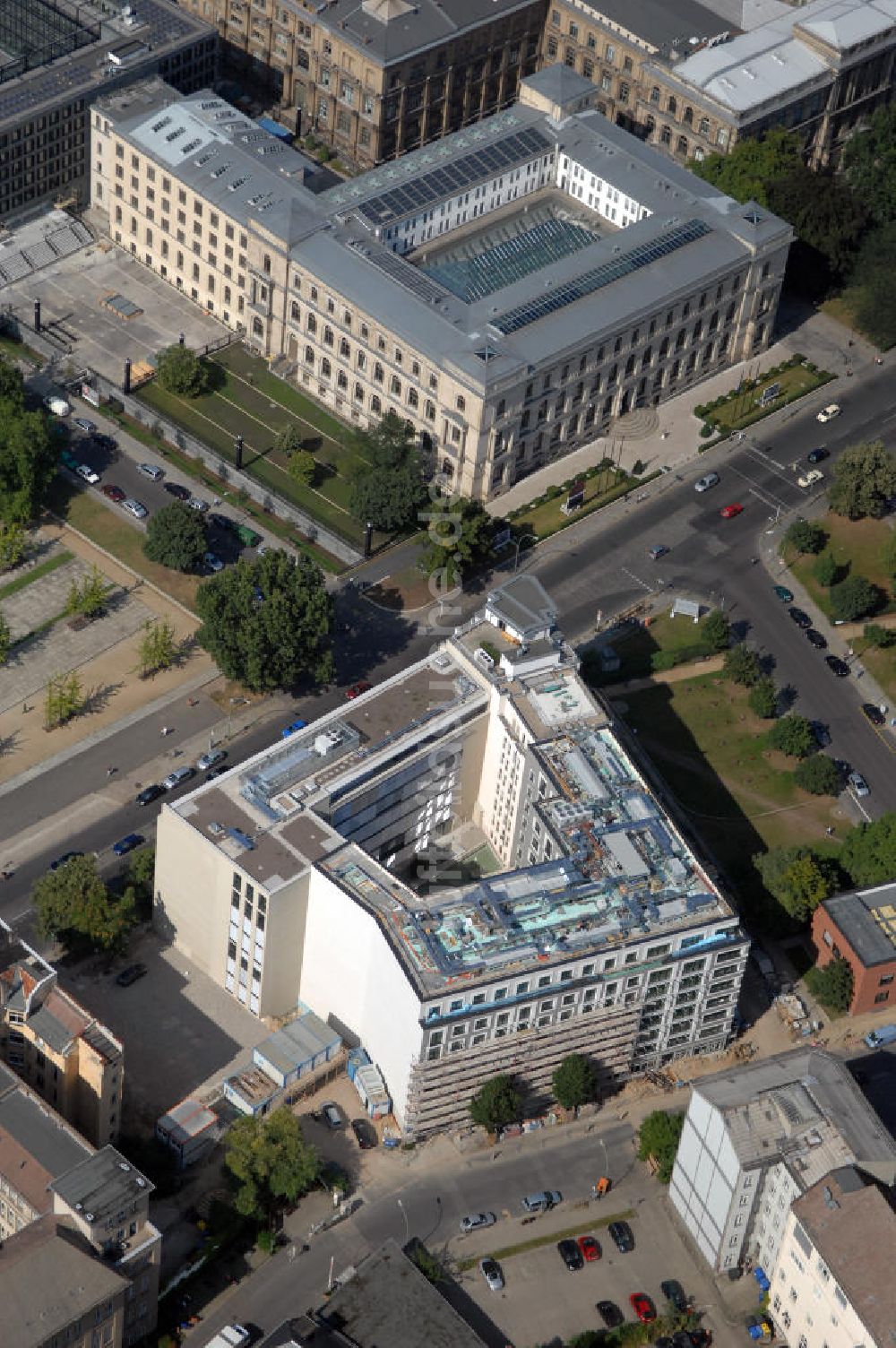 Luftaufnahme Berlin - Neubau des Andina Apartment Hotel Berlin in Berlin Mitte