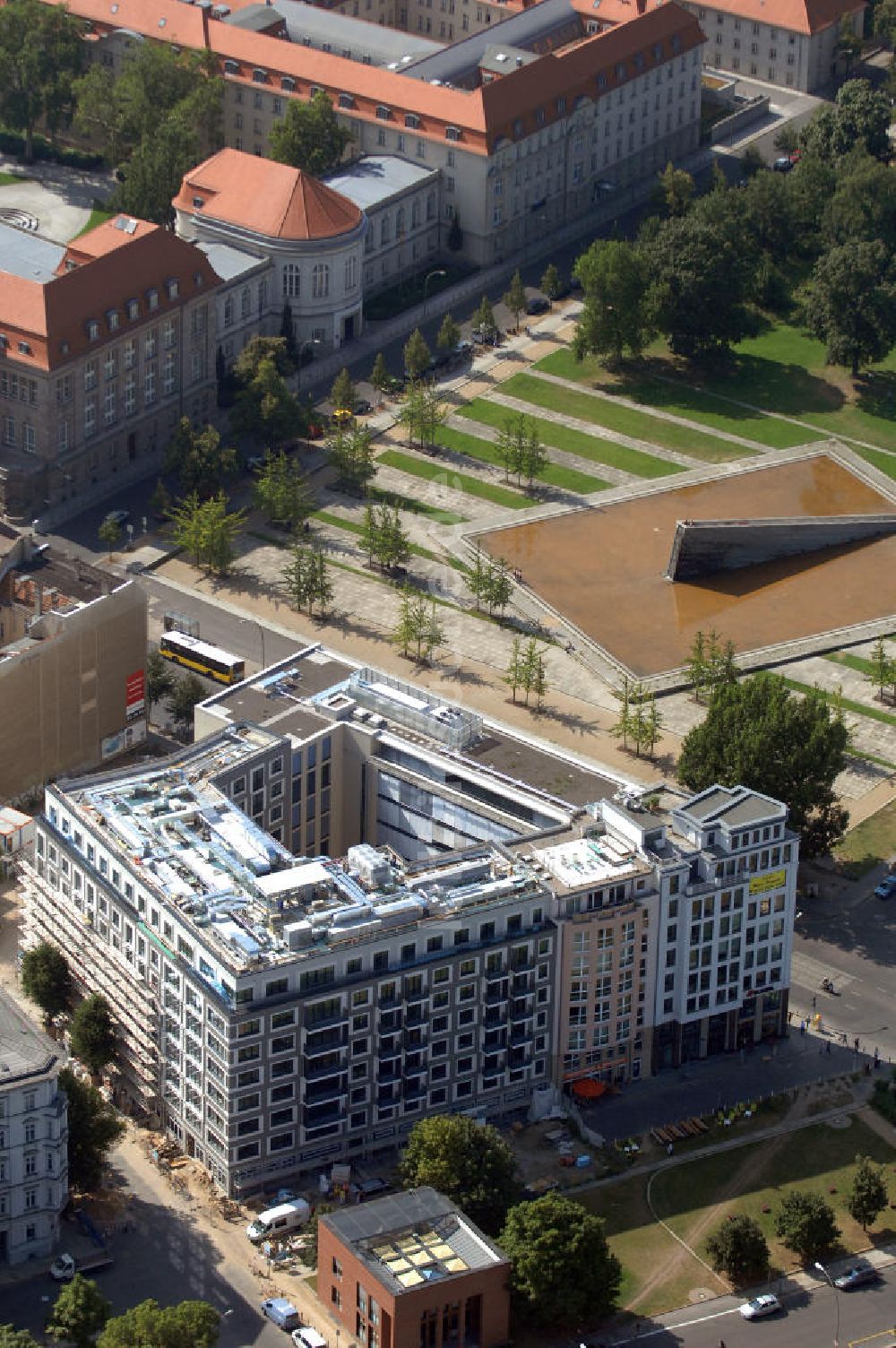 Luftbild Berlin - Neubau des Andina Apartment Hotel Berlin in Berlin Mitte