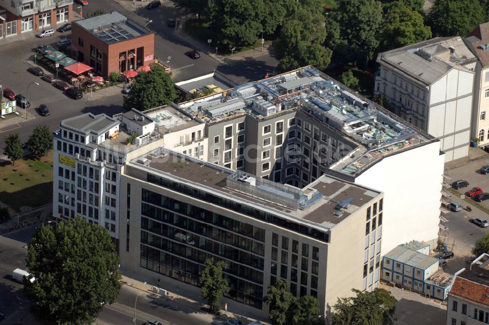 Berlin aus der Vogelperspektive: Neubau des Andina Apartment Hotel Berlin in Berlin Mitte