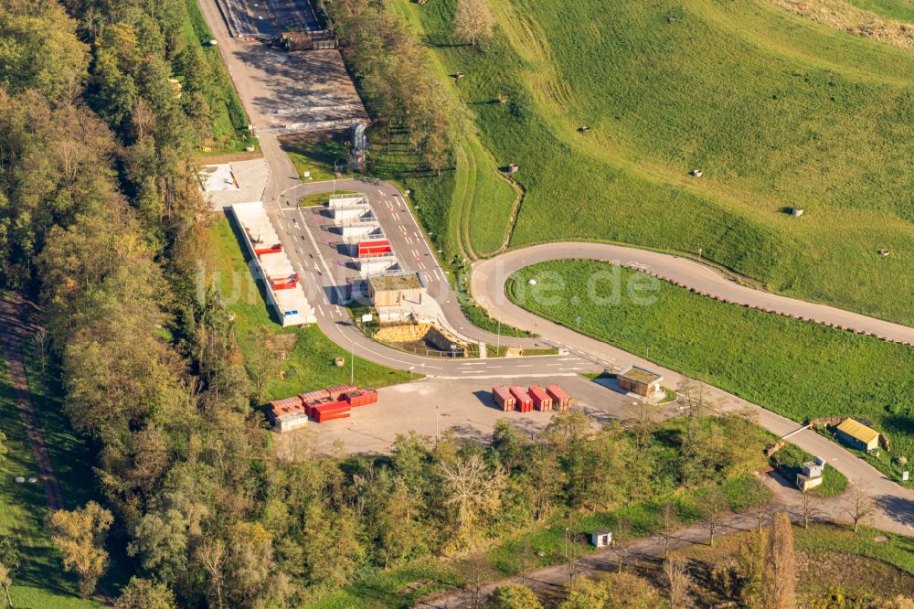 Ringsheim von oben - Neubau Annahmestation am Gelände der Deponie ZAK in Ringsheim, sowie der Kahlenberg im Bundesland Baden-Württemberg, Deutschland