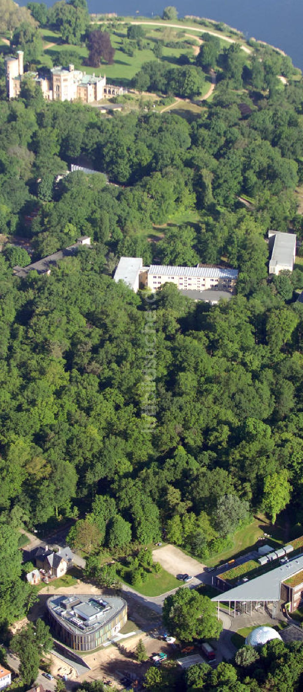 Potsdam von oben - Neubau am Astrophysikalischen Institut Potsdam