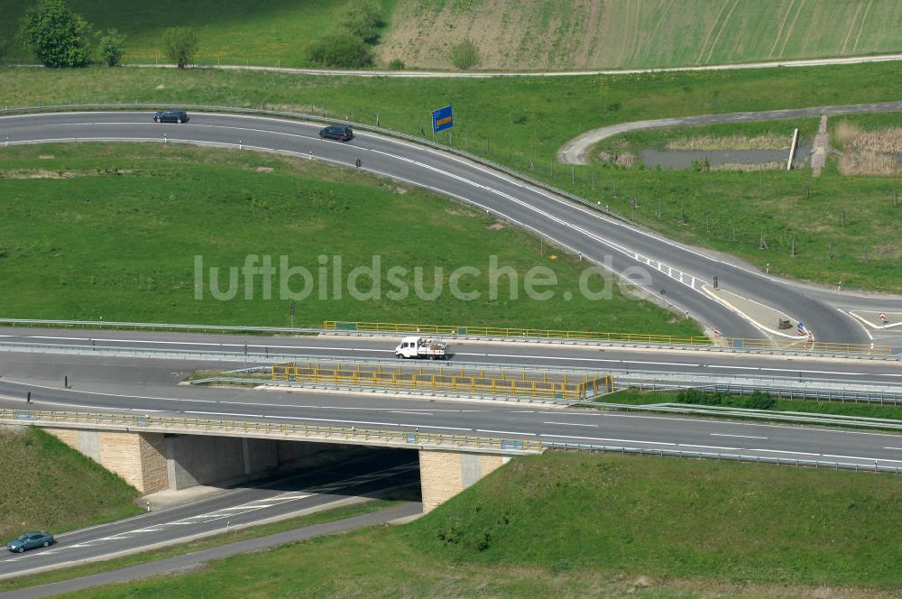 Hessisch Lichtenau aus der Vogelperspektive: Neubau der Autobahn A44 nördlich von Hessisch Lichtenau